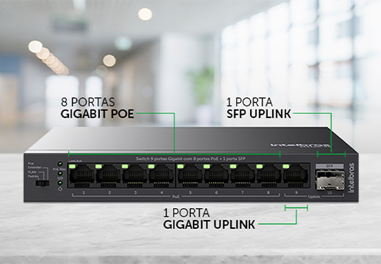 Switch 9p Gigabit 4p Poe S1010G-PA