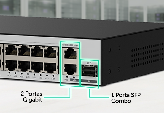 Switch 24 Portas Poe S1026F-P