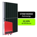 Kit Energia Solar 2.85 kWp com Inversor DEYE 3.0kW MONO - Fibrocimento - Módulo ASTRONERGY 5x 570Wp