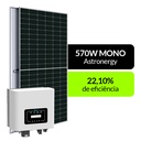 Kit Energia Solar 2.85 kWp com Inversor DEYE 3.0kW MONO - Fibrocimento - Módulo ASTRONERGY 5x 570Wp