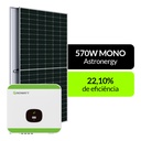 Kit Energia Solar 7.98 kWp com Inversor GROWATT 8.0kW MONO - Fibrocimento - Módulo ASTRONERGY 14x 570Wp